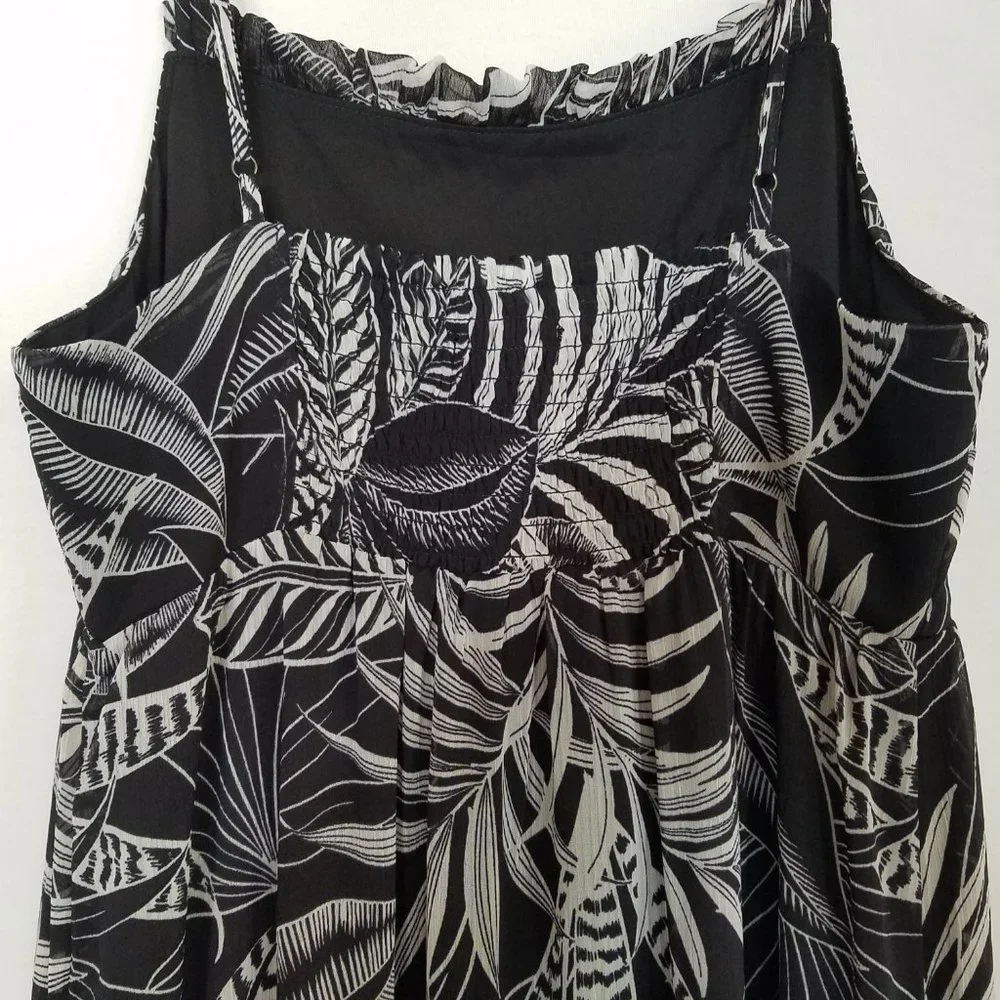 Banana Republic NEW Tropical‎ Maxi Dress Black XS